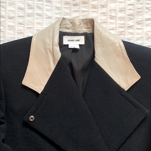 Helmut Lang wool and leather Motto /Biker Jacket ~ S/XS - Picture 2 of 7